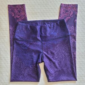 My Inner Fire Purple High Rise Yoga Legging Medium Size 8 NWOT